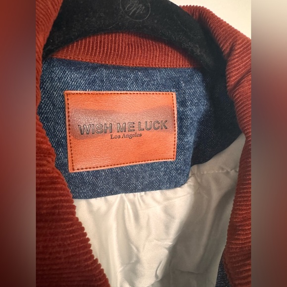 Wish Me Luck Studded Denim Bomber - Picture 5 of 7